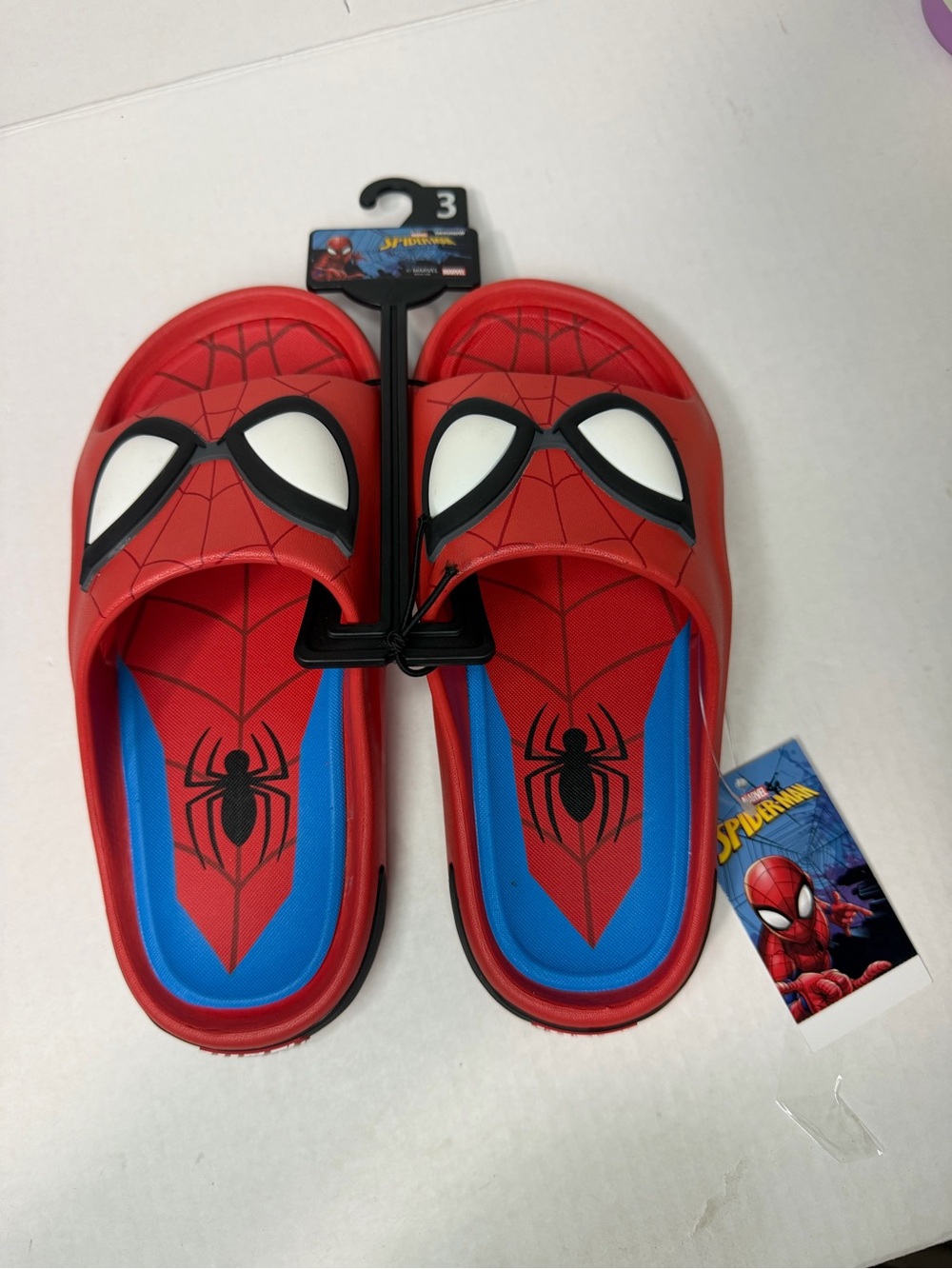Spiderman Red and Blue Kids Slide Sandals